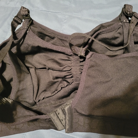 Kindred Bravely Sublime Nursing Pumping Bra XXL Black Beige - Picture 5 of 7